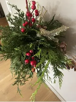 Zwevend kerststuk