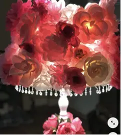 lampekap met bloemen